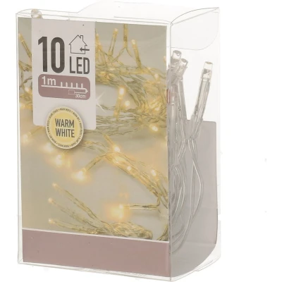 Afbeelding van Kerst lampjes warm wit op batterijen 1 meter indoor Kerstverlichting kerstboom