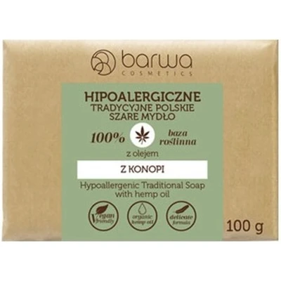 Afbeelding van Hypoallergene traditionele Poolse grijze zeep met hennepolie 100g