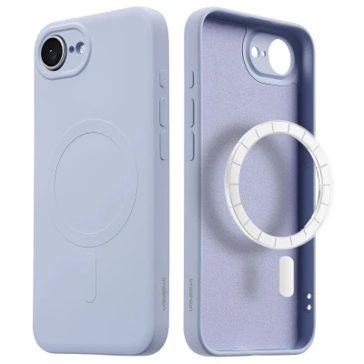 Afbeelding van iPhone SE 4 MagSafe Hoesje Siliconen en TPU (zacht) imoshion Softcase/Backcover Lila Telefoonhoesje