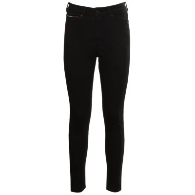 Afbeelding van Tommy Hilfiger dames Sylvia high waist skinny jeans met stretch in de kleur Zwart, maat: W26/L28