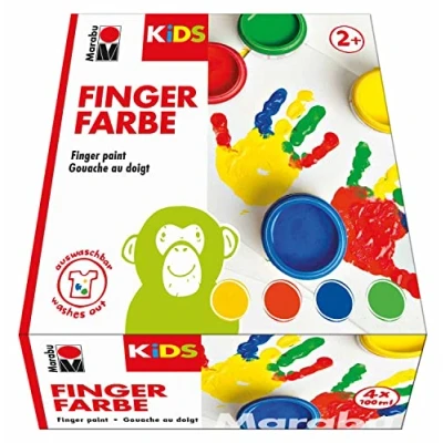 Afbeelding van Marabu Kids Vingerverf 4 kleuren x 100 ml