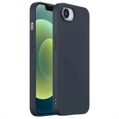 Afbeelding van iPhone SE 4 Hoesje Siliconen en TPU (zacht) imoshion Softcase/Backcover Donkerblauw Telefoonhoesje