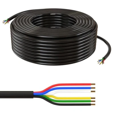 Afbeelding van Lumonic 6x 0,34mm² LED besturingskabel zwart 5m I mantel 6 aderige kabel flexibel afgeschermde besturingskabel, LiYY verlenging, stroomkabel