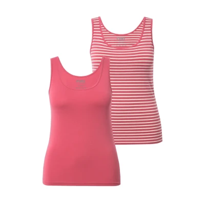 Afbeelding van Ulla Popken 2 PACK Tanks Hemd, Dames, Maat: 42/44, Raspberry
