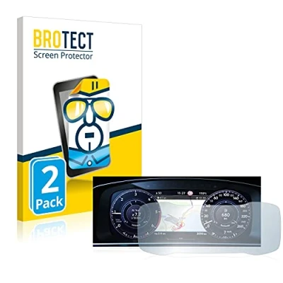 Afbeelding van BROTECT (2 Stuks) Schermbeschermer voor Volkswagen Golf 7 Facelift (2016 2019) Active Info Display 12.3&quot; Screen Protector Transparant