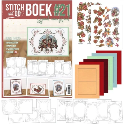 Afbeelding van Stitch and do Book 21 Christmas Feathers