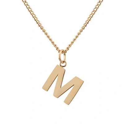 Afbeelding van Ketting met Letter M Goud 18 Karaat Waterdicht I Gouden voor Dames A Z Hanger Beginletter