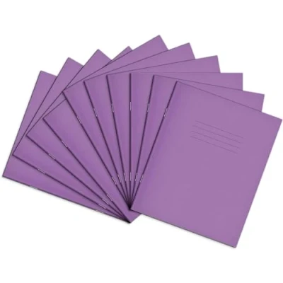 Afbeelding van RHINO 8 x 6,5 inch oefenboek mm gevoerd + marge paars 48 pagina&#039;s/10 stuks ideaal schoolboek voor notities, oefeningen en essays