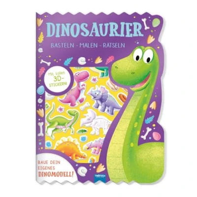 Afbeelding van Trötsch Beschäftigungsbuch Malbuch Bastelbuch Dinosaurier: Ausmalbuch