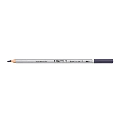 Afbeelding van STAEDTLER Aquarel kleurpotloden karat aquarel, indigo, wateroplosbare, zachte en kleurintensieve vulling, voor verschillende droog natstechnieken, 6 aquarelstiften in kartonnen etui, 125 36