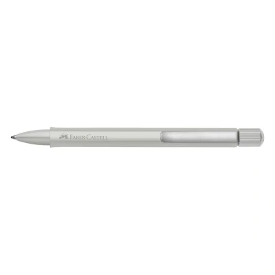 Afbeelding van Balpen Faber Castell Hexo twist mat zilver schrijfkleur: zwart