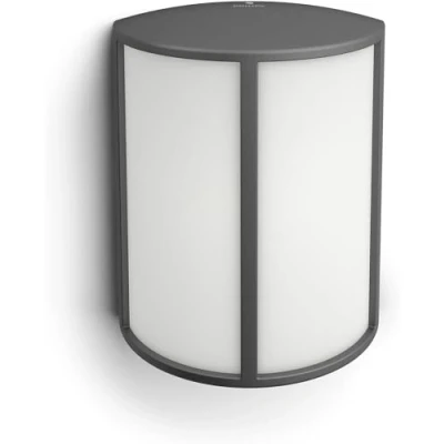 Afbeelding van Philips Stock Wandlamp Warmwit Licht IP44 Weerbestendig 1X6W 230V Duurzaam Aluminium Buitenlamp Muurlamp Antraciet