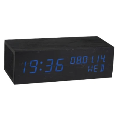 Afbeelding van Gingko Music Click Clock Black Blue LED