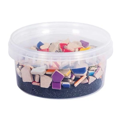 Afbeelding van Rayher Fun Ceramica mozaïek mix, polygonaal, gekleurde geglazuurde klei, kleurrijke mix voor knutselen, doos 500g, 14863999, ca. 380 stuks