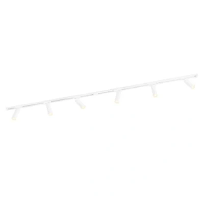 Afbeelding van Ledvion LED Railverlichting 2M + 6 Railspots (5W, 2700K, Wit, Dimbaar), 1 Fase Railarmatuur, Railverlichtingsarmatuur, Railspot Armatuur