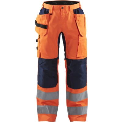 Afbeelding van Blaklader Werkbroek met stretch High Vis 1552 1811 Oranje/Marineblauw