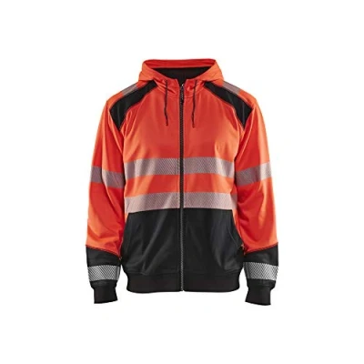 Afbeelding van Blaklader Hooded sweatshirt High Vis 3546 2528 Rood/Zwart