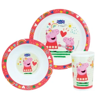 Afbeelding van Peppa Pig Ontbijtsetje Forever 3 delig Polypropyleen