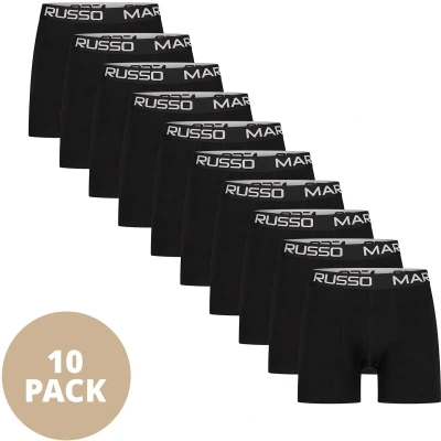 Afbeelding van Mario Russo Onderbroeken 10 Pack Basic Boxers Zwart Maat L