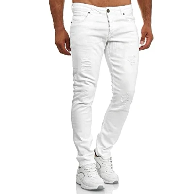 Afbeelding van Tazzio Jeans voor heren, slim fit, stretch, destroyed look 16525, wit, 40W / 32L