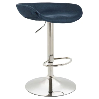 Afbeelding van Barkruk Namsos Stof Chrome frame Blauw