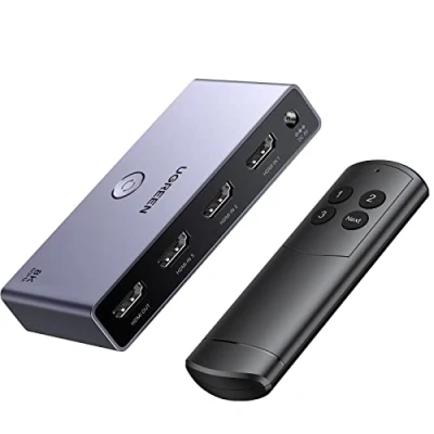 Afbeelding van UGREEN HDMI 2.1 Switch 8K@60Hz Splitter 3 in 1 out Schakelaar Ondersteuning VRR &amp; ALLM, Dolby Vision, Compatibel met PS5, Xbox, Apple TV, DVD Speler.