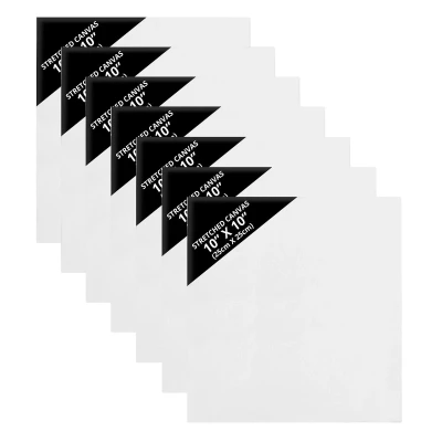 Afbeelding van Belle Vous 7 Pak Blank Canvas 25 x cm Voorgerekt Paneel Borden Geschikt voor Acryl en Olie Verven, Schetsen Tekenen