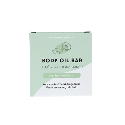 Afbeelding van Huidolie Bar Body Oil is 100% vegan en plasticvrij Aloë Vera &amp; Komkommer