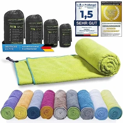 Afbeelding van Microvezel handdoek, reishanddoek voor sport en trekking, extra absorberend antibacterieel, 160x80cm