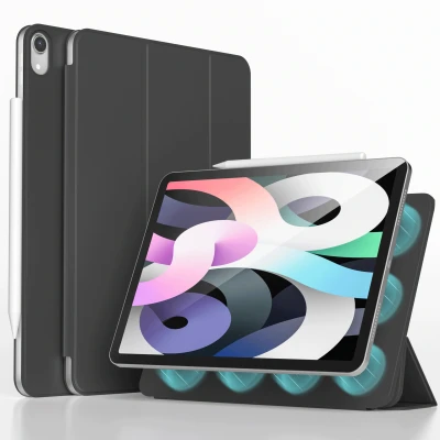 Afbeelding van Apple iPad Air 2022 Hoes: iMoshion Magnetic Bookcase Zwart Kunstleder Tablet Hoezen