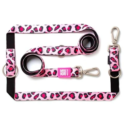 Afbeelding van Max &amp; Molly Multi Function Hondenriem Leopard Pink S