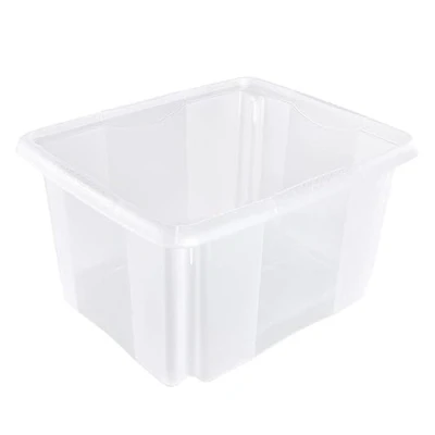 Afbeelding van keeeper Opbergdoos met draai /stapelsysteem, 41 x 34,5 22 cm, 24 l, Emil, transparant