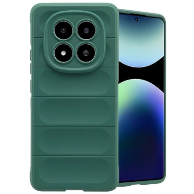 Afbeelding van Xiaomi Redmi Note 14 Pro Plus 5G Hoesje Siliconen en TPU (zacht) imoshion Softcase/Backcover Donkergroen Telefoonhoesje