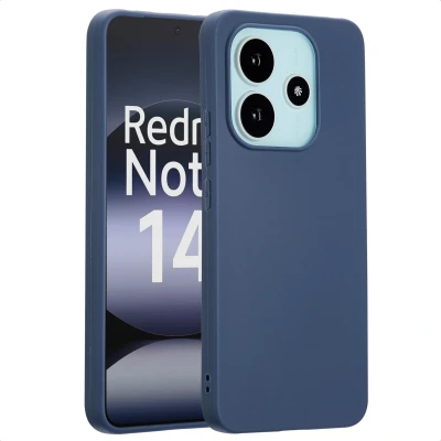 Afbeelding van Xiaomi Redmi Note 14 (4G) Hoesje Siliconen en TPU (zacht) imoshion Softcase/Backcover Donkerblauw Telefoonhoesje