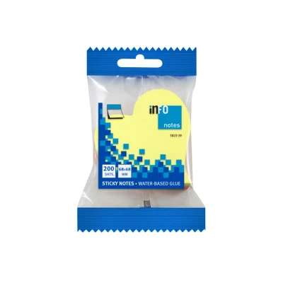 Afbeelding van Info Notes In 5823 39 Shaped Sticky 68X68 &#039;Hart&#039; Assorti 200 Vel