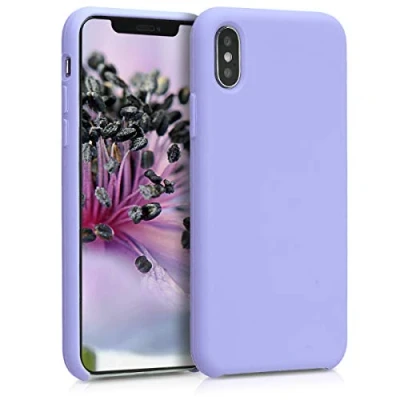 Afbeelding van kwmobile telefoonhoesje compatibel met Apple iPhone XS hoesje Zachte case voor smartphone Back cover in pastel lavendel