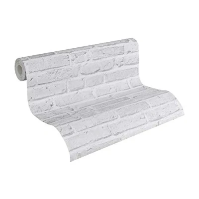 Afbeelding van A.S. Création 94283 2 Steen Behang Elements Vliesbehang, Grijs, 10,05m x 0,53m
