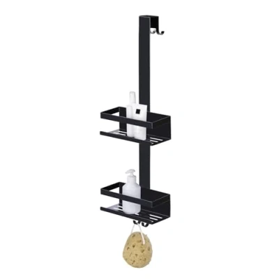 Afbeelding van WENKO Douche caddy Mod. Bribano, zwart, roestvrij staal, 23x71x18 cm