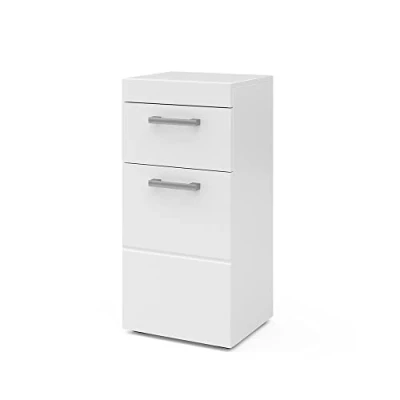 Afbeelding van Vicco Halfhoge kast Luna, Wit/Wit, 37 x 79 cm