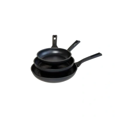 Afbeelding van Guzzini Cook&amp;Plus Set 3 Koekenpannen met antiaanbaklaag 20/24/28 Zwart 28824510