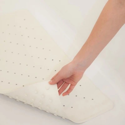 Afbeelding van Rubberen douchemat Wit 53 x cm