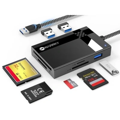 Afbeelding van WARRKY CR01 7 IN 1 USB 3.0 Card Rearder Hub