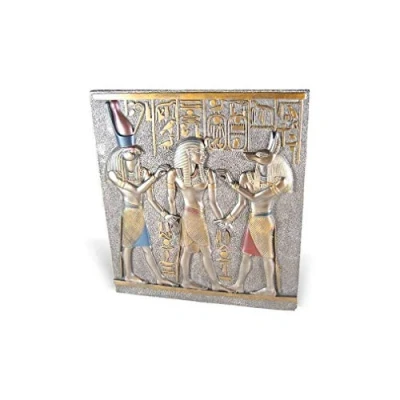 Afbeelding van lachineuse Egyptische Bas Relief Ramses I 28 x 25 cm Egyptisch frame met farao&#039;s en hiërogliefen decoratie figuur object buste origineel cadeau idee
