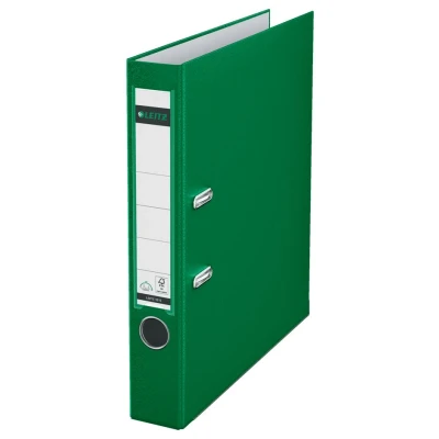 Afbeelding van Leitz Kwaliteitsordner 180 plastic, het origineel, DIN A4 ordner, 5 cm smal, 90% gerecycled karton, 30% pre consumer kunststof, met mechanisme, capaciteit 350 vellen, groen, 10155055