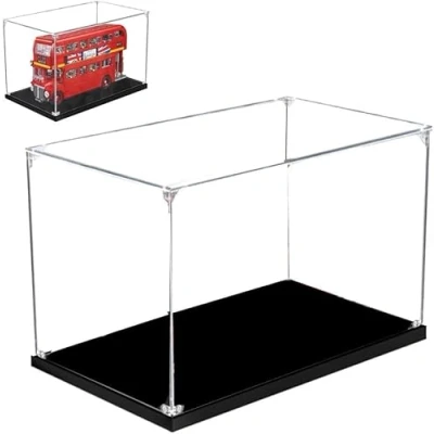 Afbeelding van Acryl Display Case voor Lego 10258 Stofdicht Clear Box Showcase (London Bus) (Bouwsteenmodel is NIET inbegrepen)(S,3MM)