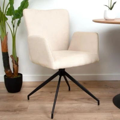 Afbeelding van Milton &amp; Oldbrook Eetkamerstoel Draaibaar Falun Off White