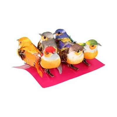 Afbeelding van Artemio 6 vogels op klemmetje 7,5 cm