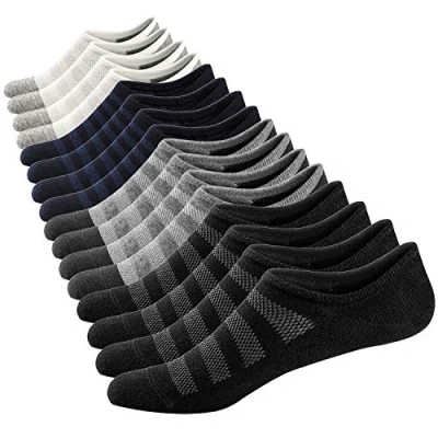 Afbeelding van Ueither Sneakersokken voor heren, ademend, enkelsokken, onzichtbaar, korte sokken, katoen, hardlopen, sportsokken, 44/48 EU