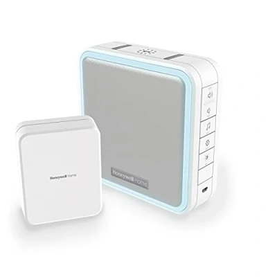 Afbeelding van Honeywell rf 9 serie 8 melodieen deurbel met bereikverbreder omvormer bedraad naar draadloos wit dc915scv