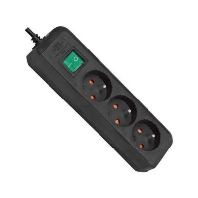 Afbeelding van Brennenstuhl Ecolor stekkerdoos 3 voudig Zwart 1,5m H05VV F 3G1,5 FR/BE 1153234000